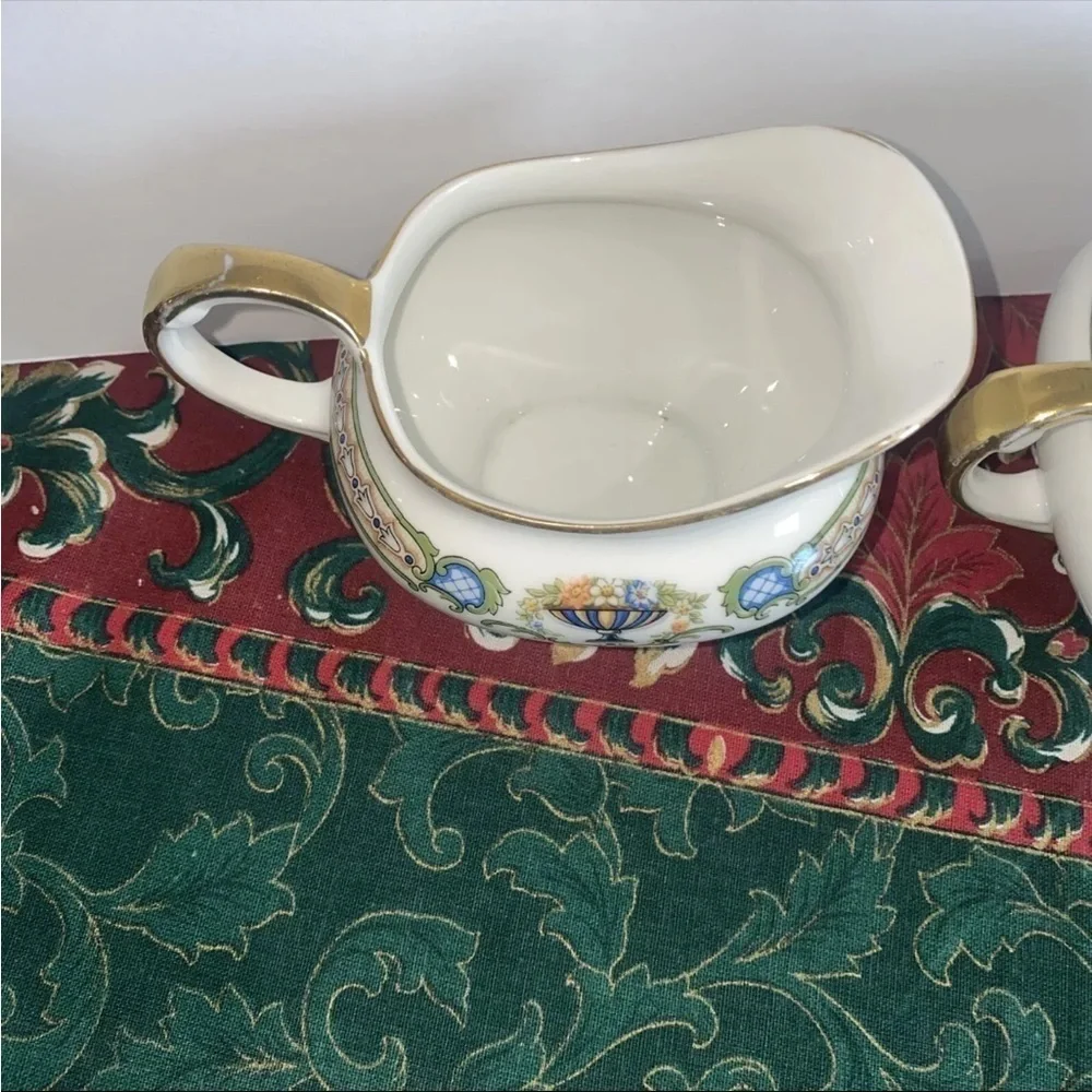 ART DECO CREAMER & SUGAR BOWL/LID, ‎ PAUL MULLER, SELB, BAVARIA, 